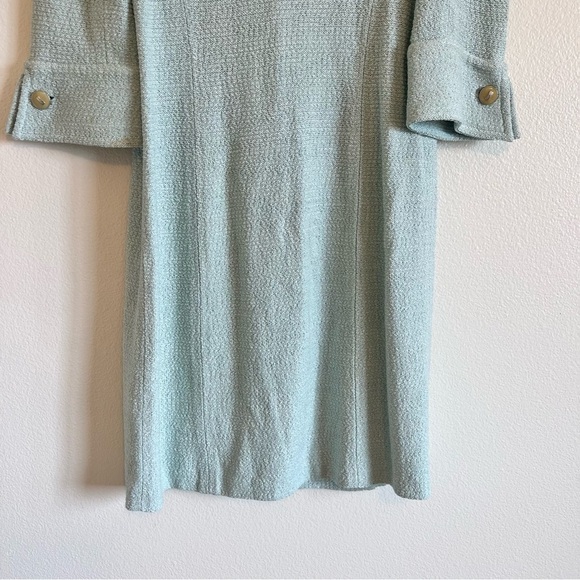 ST JOHN COLLECTION LONG COAT SIZE 6 LIGHT AQUA - Picture 9 of 15
